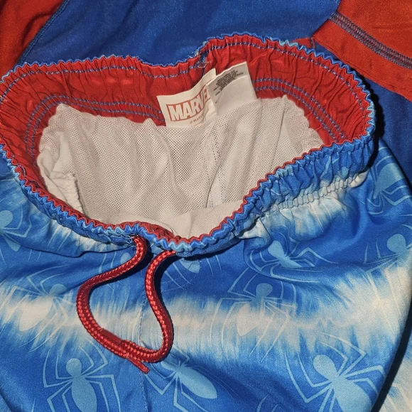 Spiderman Kids Swim Rashguard - Blue and Red - Picture 4 of 8